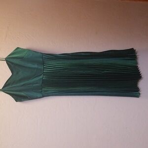 GIANNI BINI Sz 12, Dark Green Long Midi Dress W/spaghetti Straps #2525